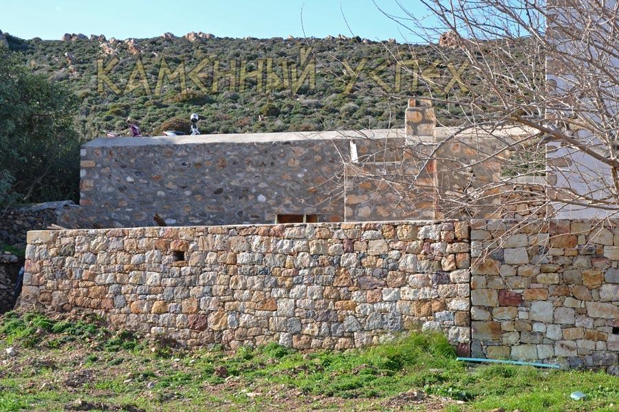подпорная стена на сухую из камня