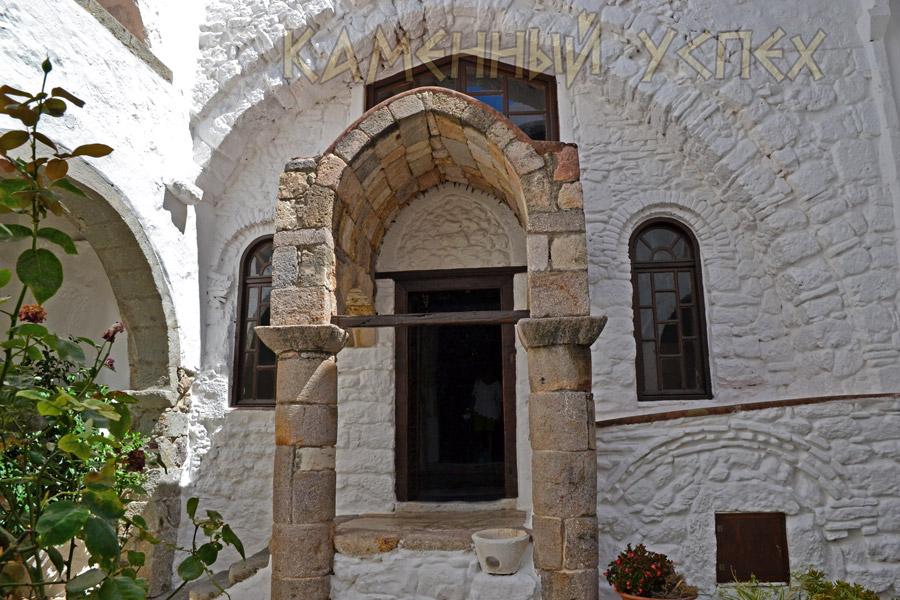 arched stone door