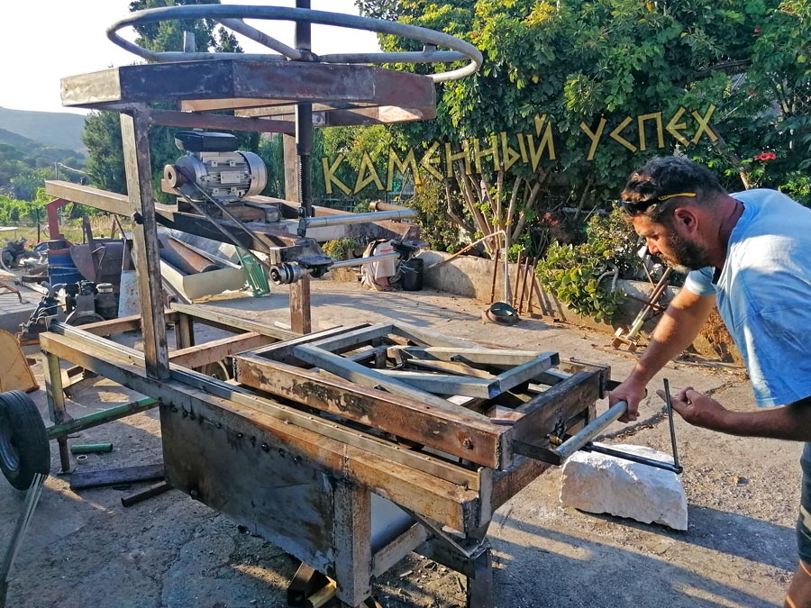 Создание станка для обработки камня Юрия Москаленко