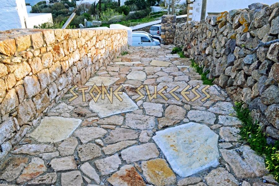 кладка из камня лестниц остров Патмос